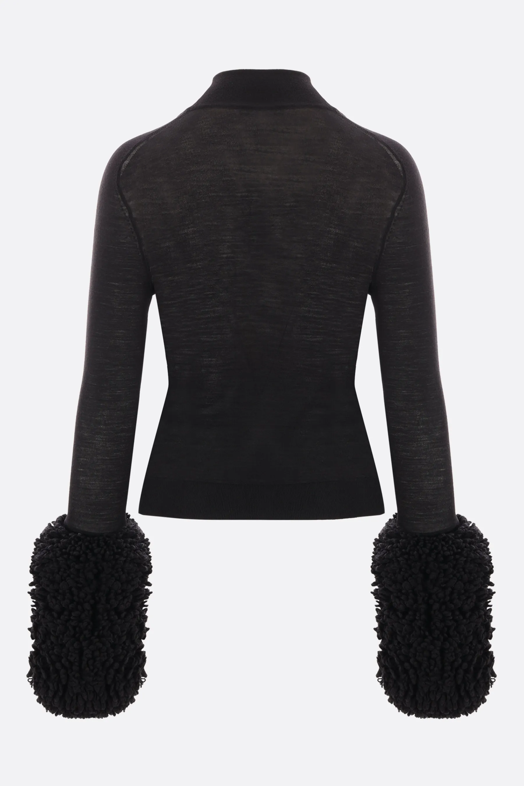  ALAIA top in maglia con polsini a palloncino 