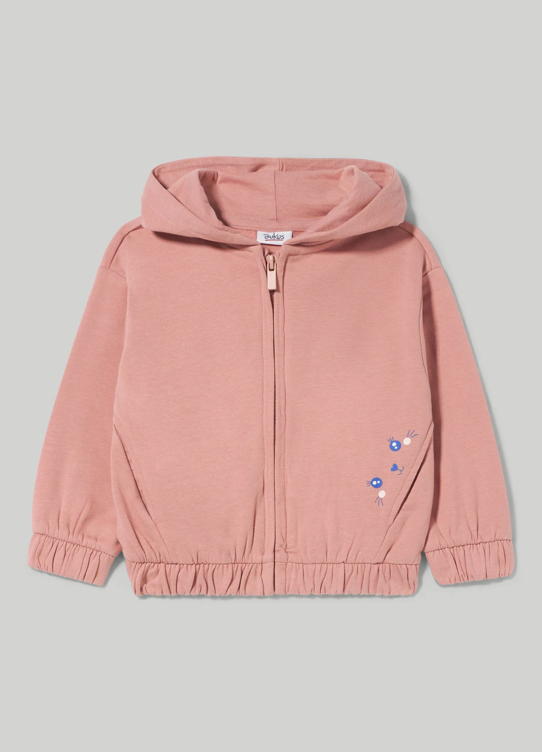 BLUKIDS  Felpa in cotone con Cappuccio neonata