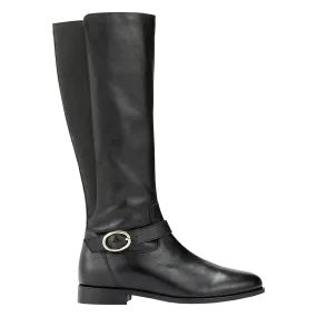  COSMOPARIS   DALILA - Stivali da equitazione piatti in pelle | Nero