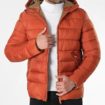 Giacca con cappuccio arancione