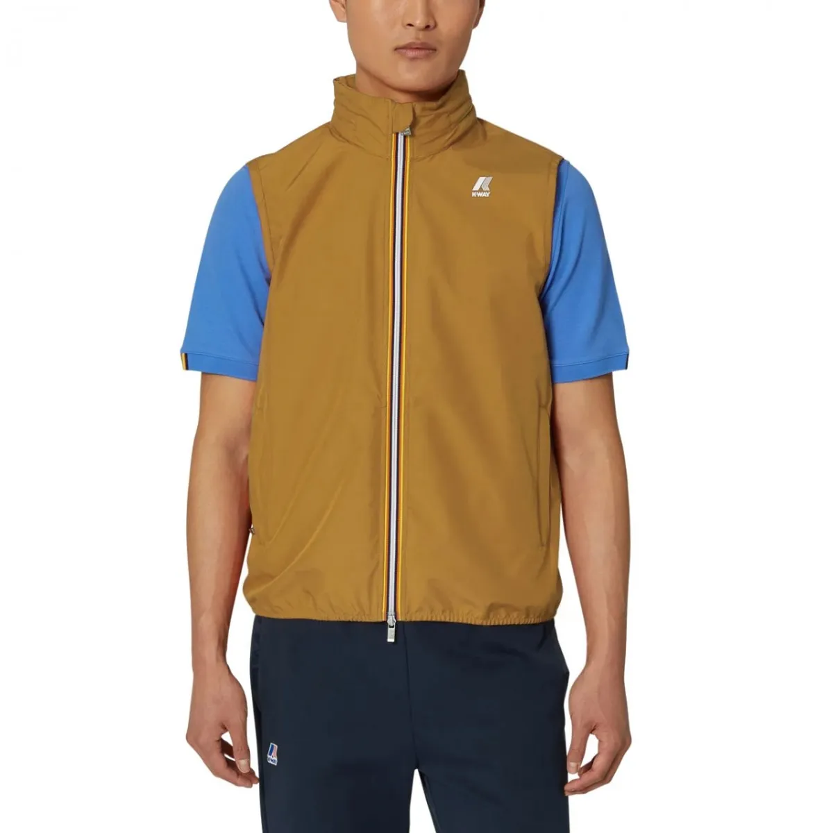 Gilet Valen Stretch Nylon Jersey Brown Corda