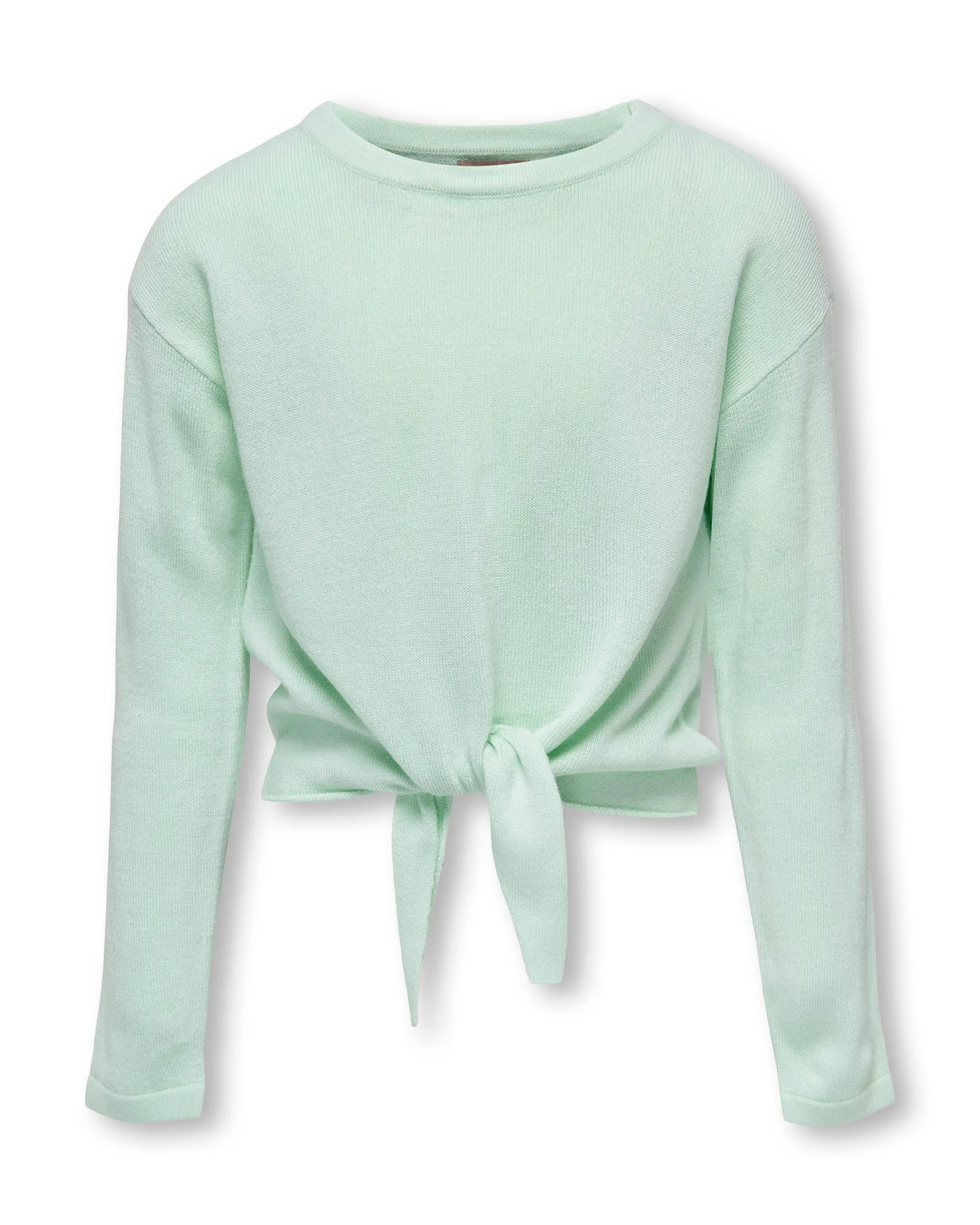 Maglia girocollo verde con nodo al fondo 10-14 anni