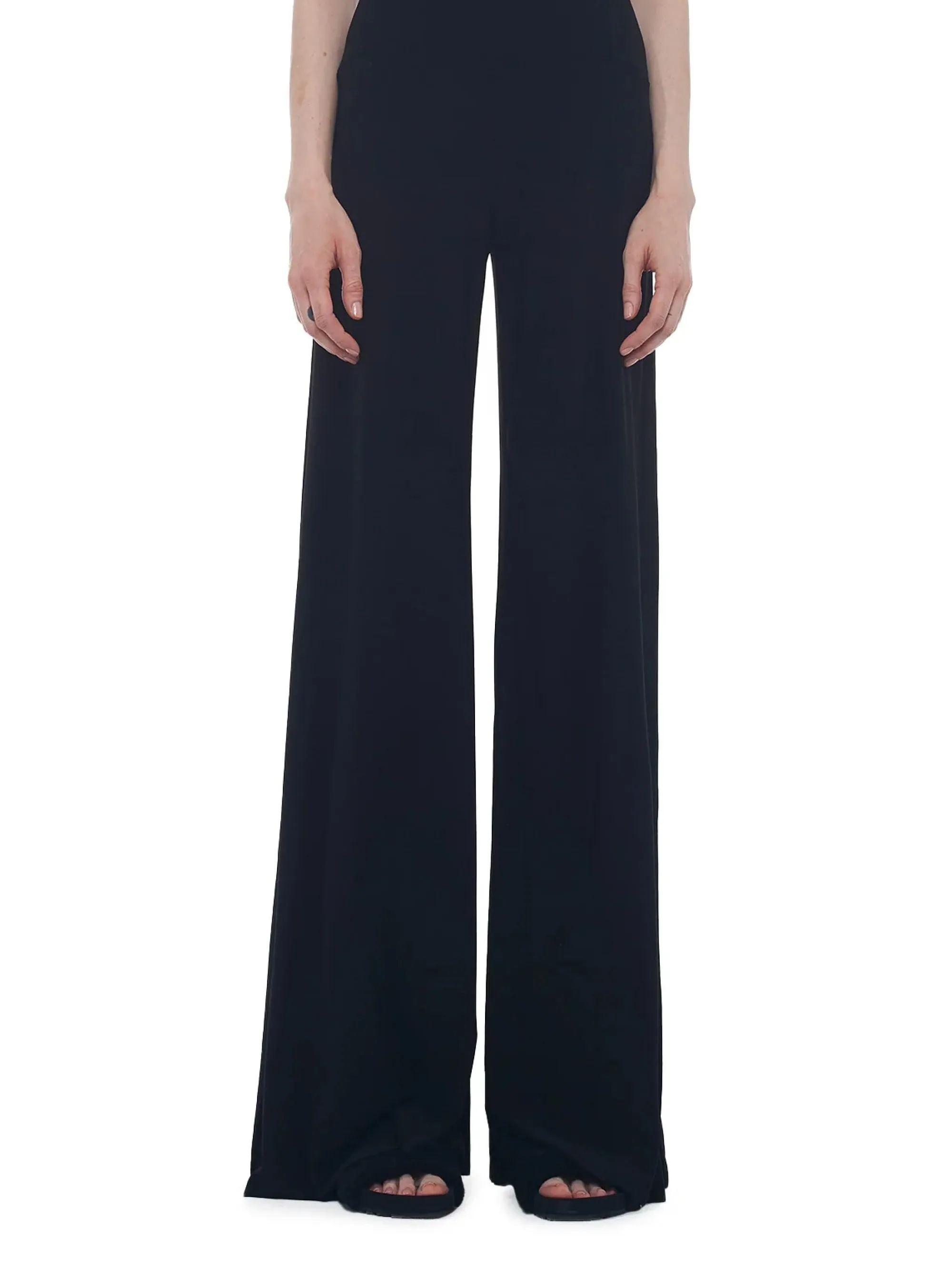 Pantaloni in Jersey Elasticizzato Nero