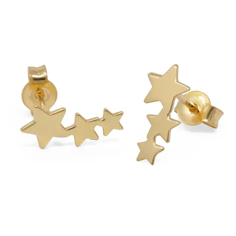SARNIORO Orecchini a lobo in oro 9Kt con stelle