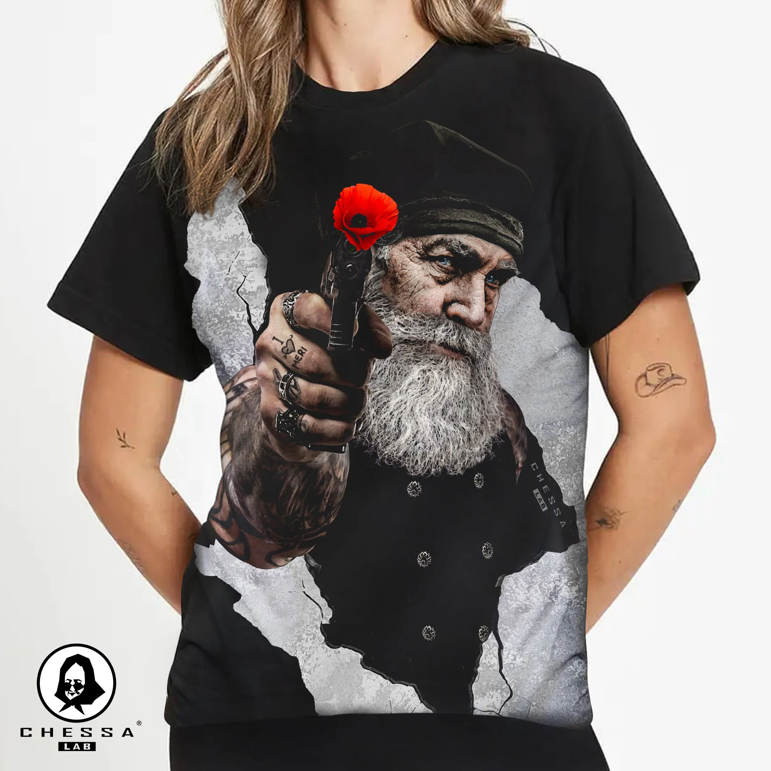 T-SHIRT SARDINIAN GUNS donna