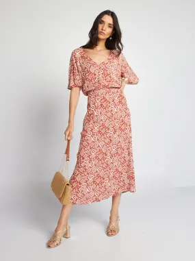 Vestito midi - MARRONE